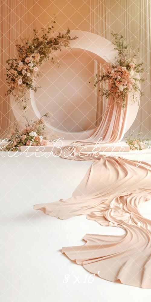 Kate Sweep Soft Peachy Round Backdrop Designed by Patty Robert - Kate Backdrop AU