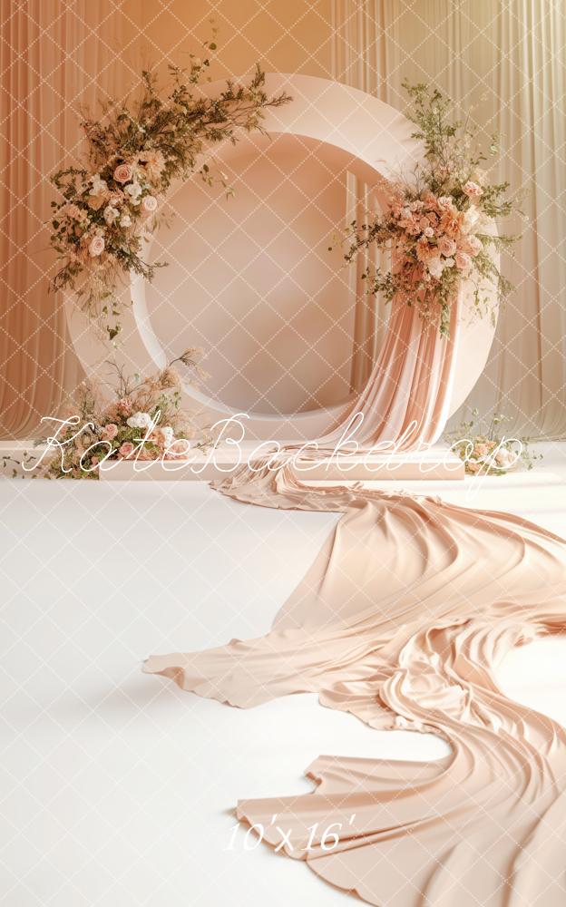 Kate Sweep Soft Peachy Round Backdrop Designed by Patty Robert - Kate Backdrop AU
