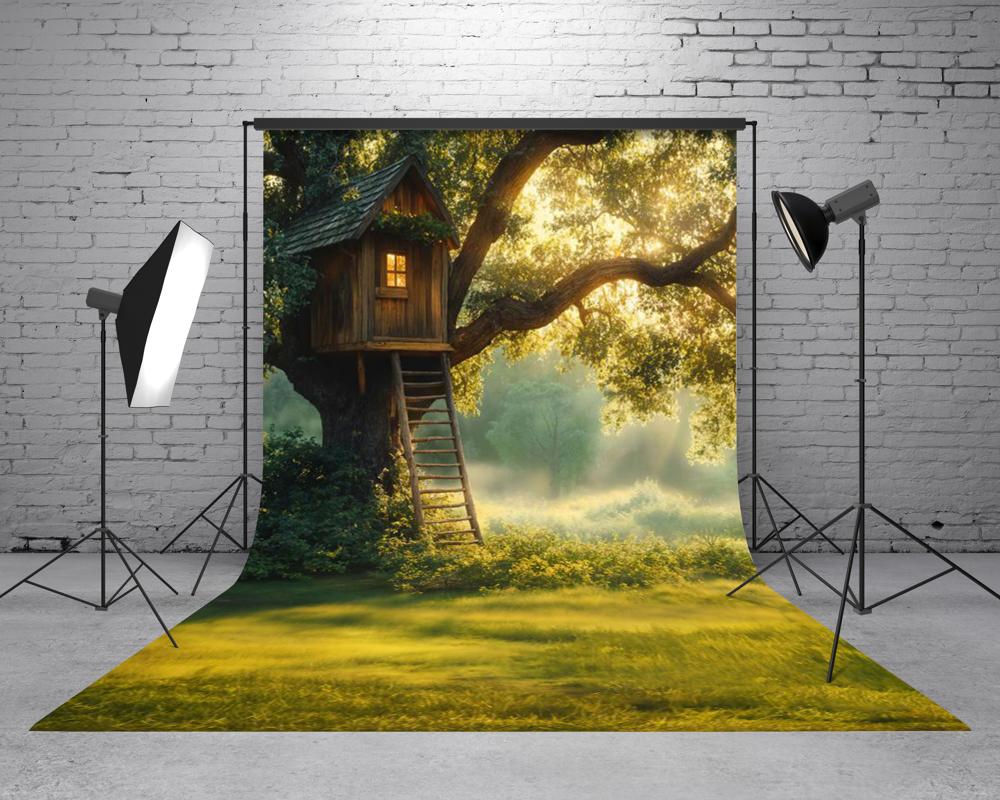 Kate Sweep Nature Tree House Backdrop Designed by Emetselch - Kate Backdrop AU