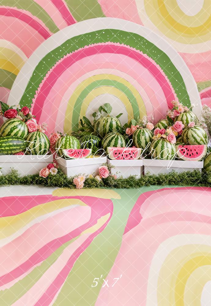 Kate Summer Rainbow Watermelon Backdrop Designed by Emetselch