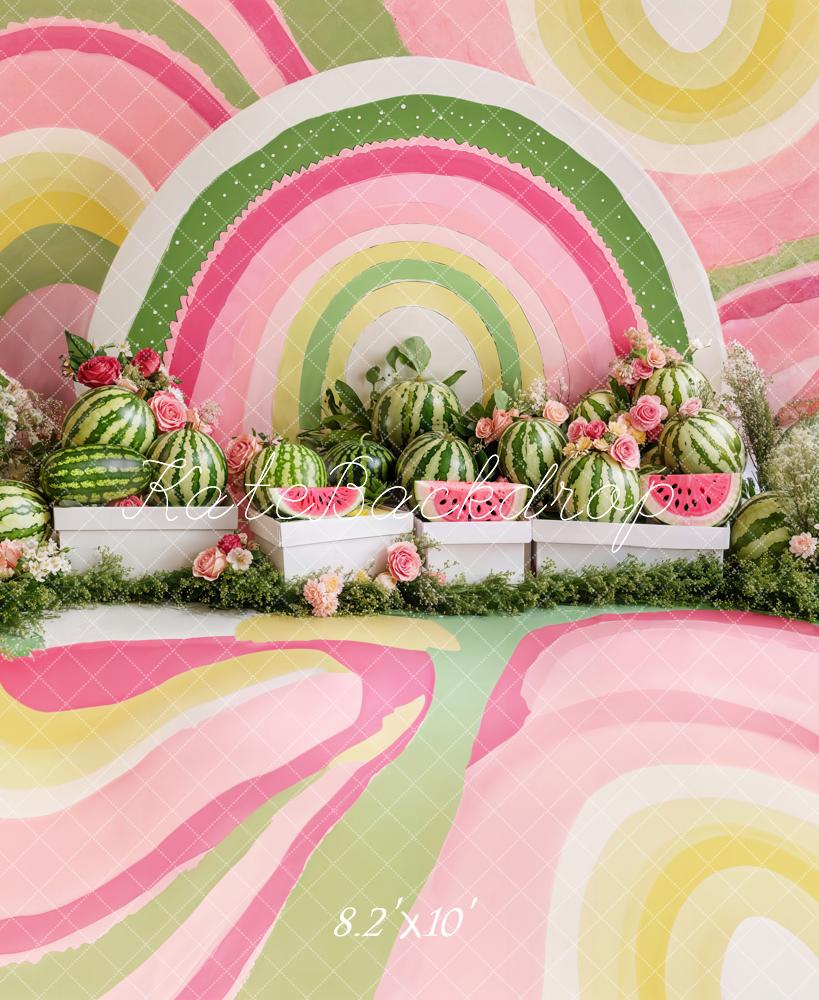 Kate Summer Rainbow Watermelon Backdrop Designed by Emetselch