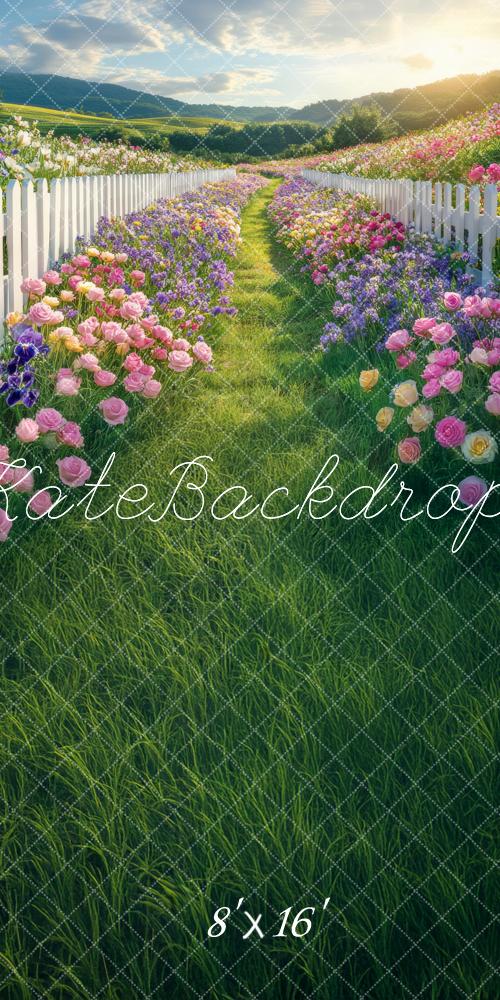 Kate Sweep Spring Garden Lawn Backdrop Designed by Mini MakeBelieve - Kate Backdrop AU