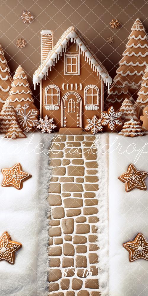 Kate Sweep Gingerbread House Backdrop Mandy Ringe Photography