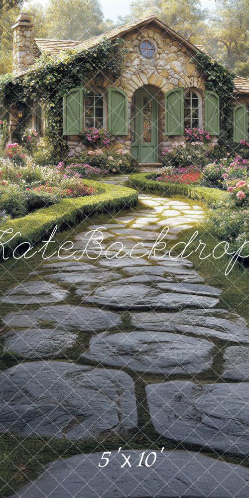 Kate Sweep Spring Garden Path Cottage Backdrop Designed by Mini MakeBelieve