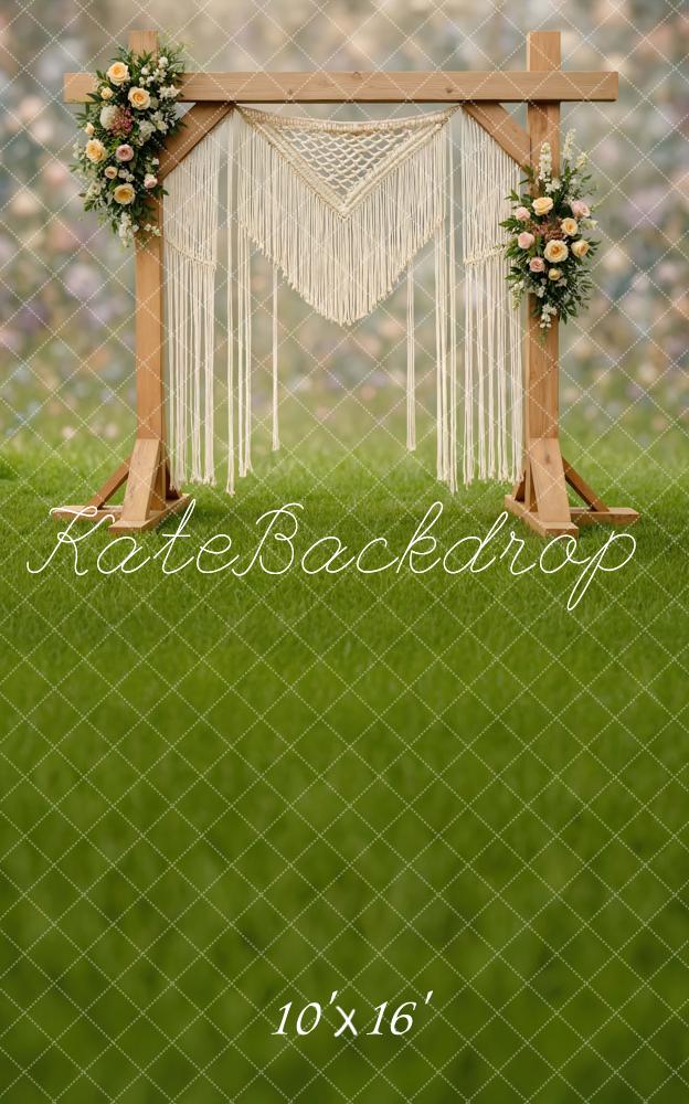 Kate Sweep Spring Grassland Wedding Backdrop Designed by Mini MakeBelieve