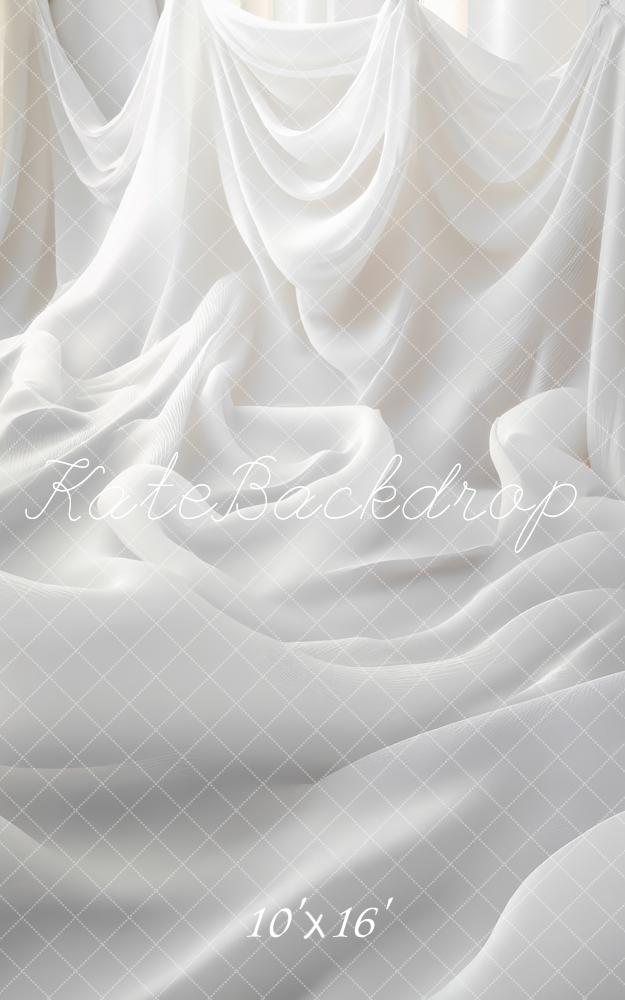 Kate Sweep White Curtains Backdrop Designed by Mini MakeBelieve
