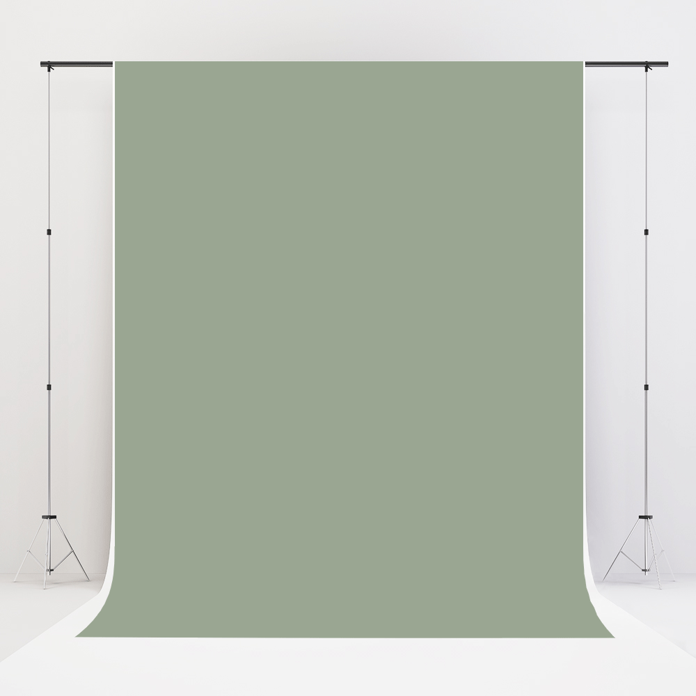 Kate Solid Gray Green Vinyl Floor Backdrop