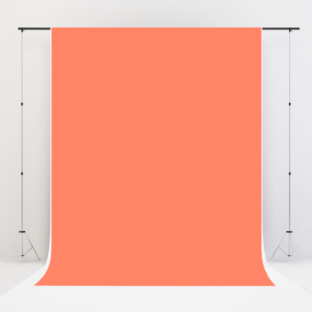 Kate Solid Orange Vinyl Floor backdrop