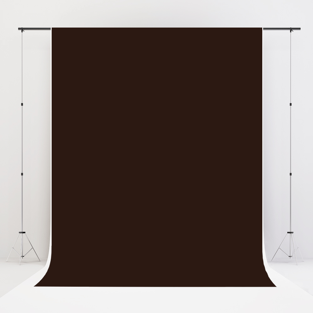 Kate Solid Dark Brown Linen Vinyl Portrait Backdrop for Photography