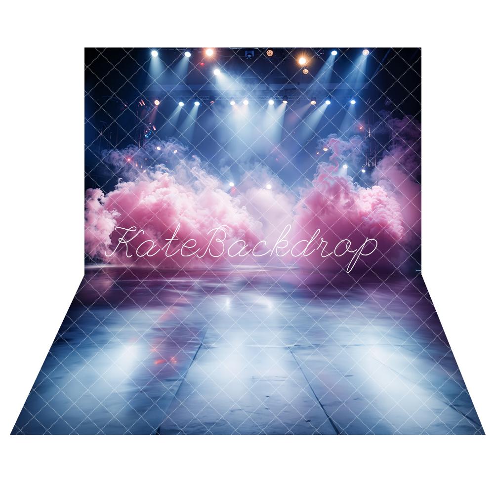 Kate Pink Atmosphere Smoke Light Backdrop+Stage Floor Backdrop
