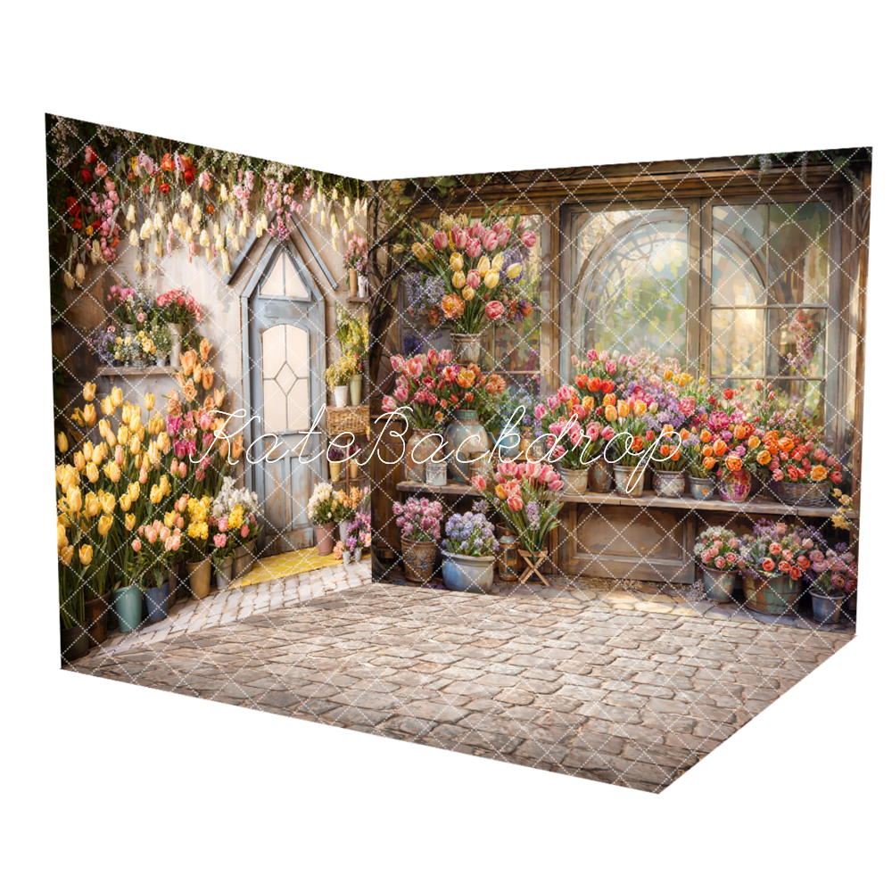 Kate Spring Flowers Tulips Greenhouse Room Set(8ftx8ft&10ftx8ft&8ftx10ft)