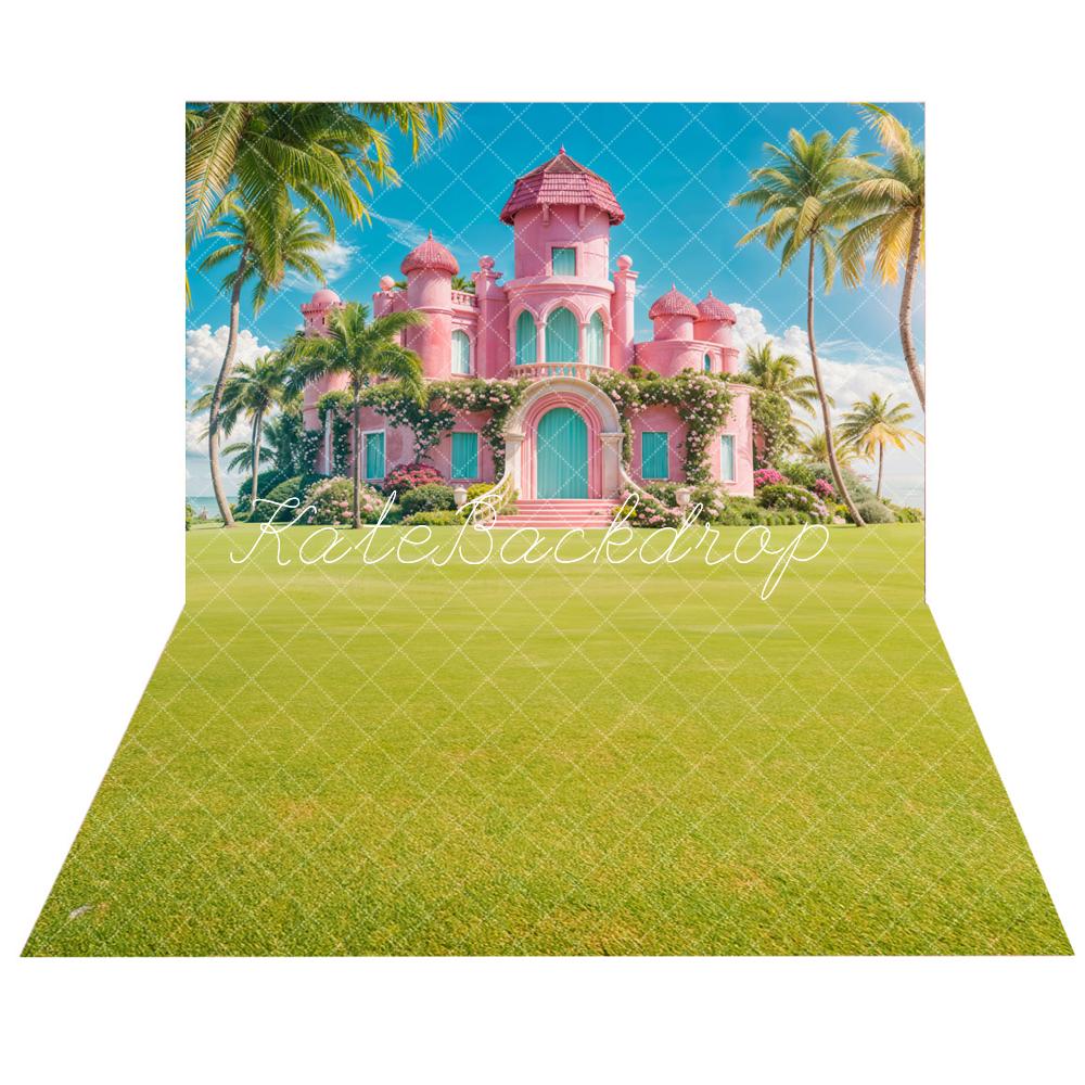 Kate Pink Castle Backdrop+Green Meadow Floor Backdrop - Kate Backdrop AU