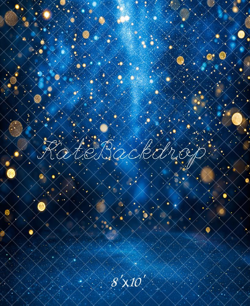 Kate Fleece Dark Blue Bokeh Backdrop Designed by Emetselch