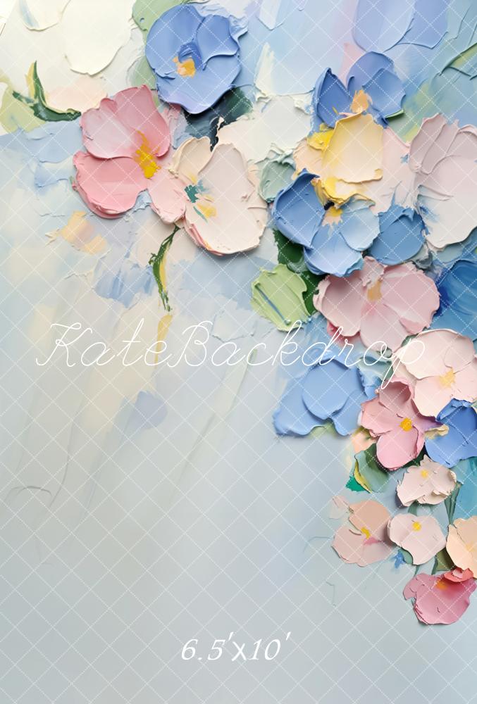 Kate Fleece Art Flower Backdrop Designed by GQ