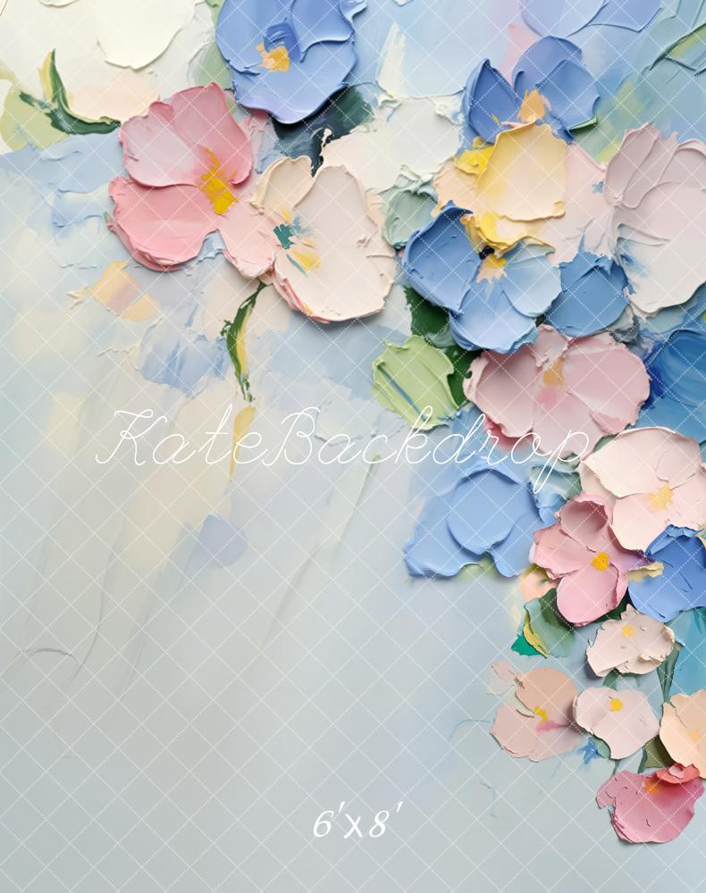 Kate Fleece Art Flower Backdrop Designed by GQ