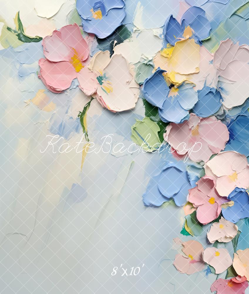 Kate Fleece Art Flower Backdrop Designed by GQ