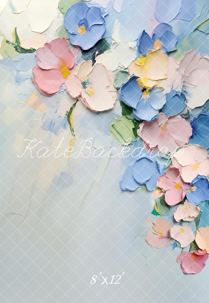 Kate Fleece Art Flower Backdrop Designed by GQ