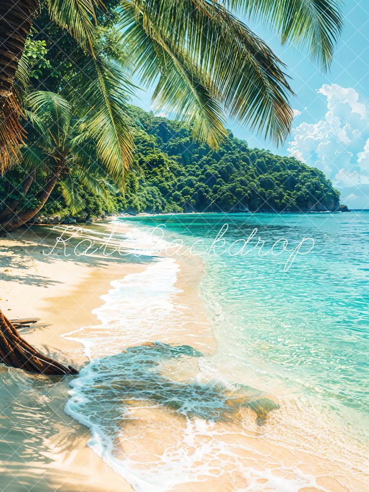 Kate Fleece Summer Sea View Backdrop Designed by Emetselch