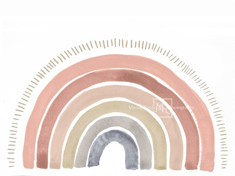 Kate Boho Rainbow Fleece Backdrop Designed by Mandy Ringe Photography - Kate Backdrop AU