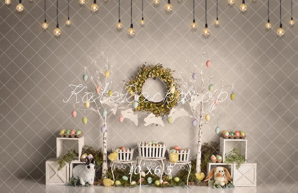 Kate Easter Egg Trees Bunnies Backdrop Designed By Mandy Ringe Photography - Kate Backdrop AU
