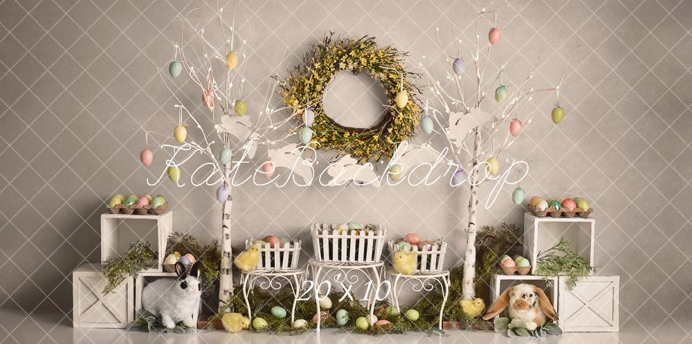 Kate Easter Egg Trees Bunnies Backdrop Designed By Mandy Ringe Photography - Kate Backdrop AU