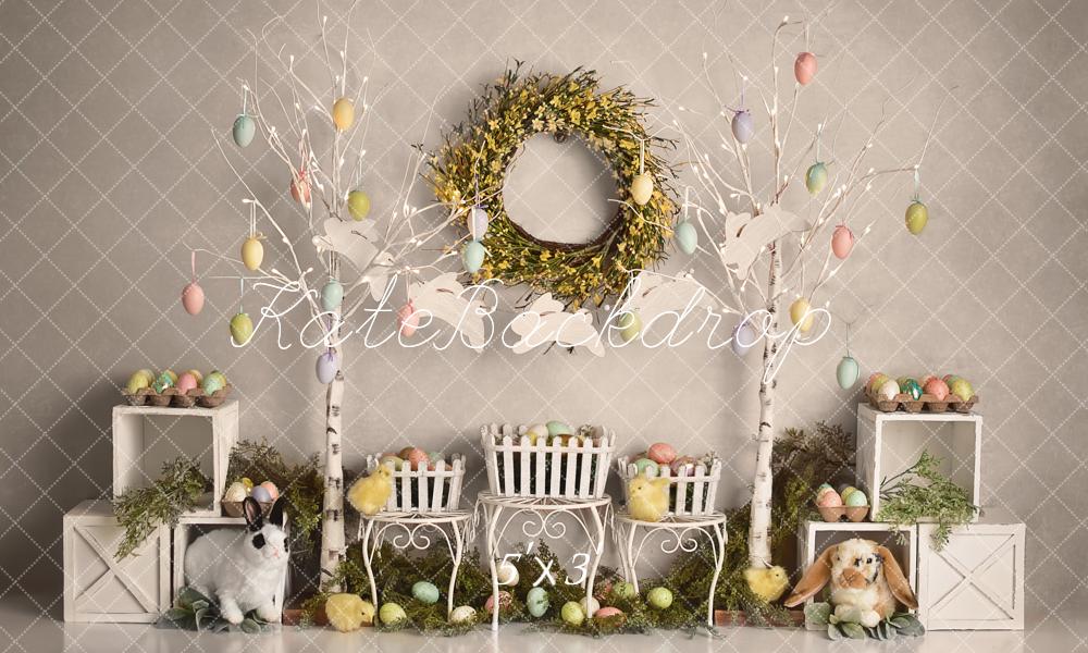 Kate Easter Egg Trees Bunnies Backdrop Designed By Mandy Ringe Photography - Kate Backdrop AU