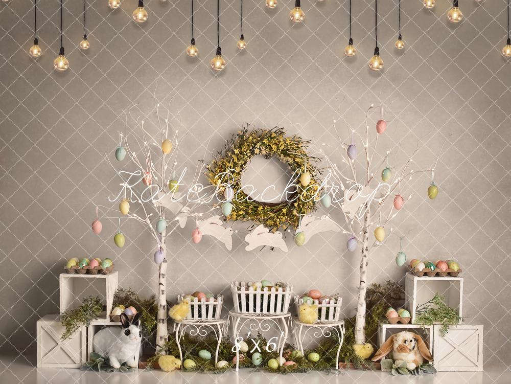 Kate Easter Egg Trees Bunnies Backdrop Designed By Mandy Ringe Photography - Kate Backdrop AU