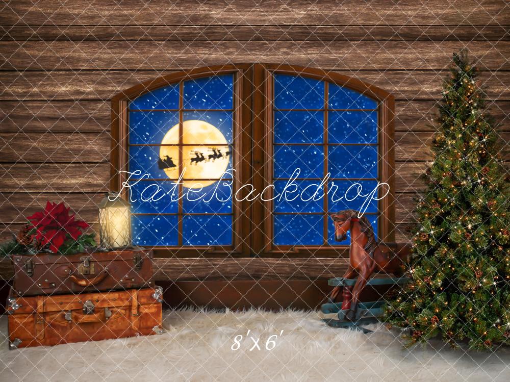 Kate Christmas Tree Santa Backdrop for Photography Designed by Lisa Granden - Kate Backdrop AU
