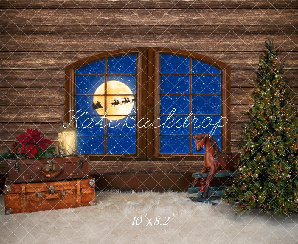 Kate Christmas Tree Santa Backdrop for Photography Designed by Lisa Granden - Kate Backdrop AU