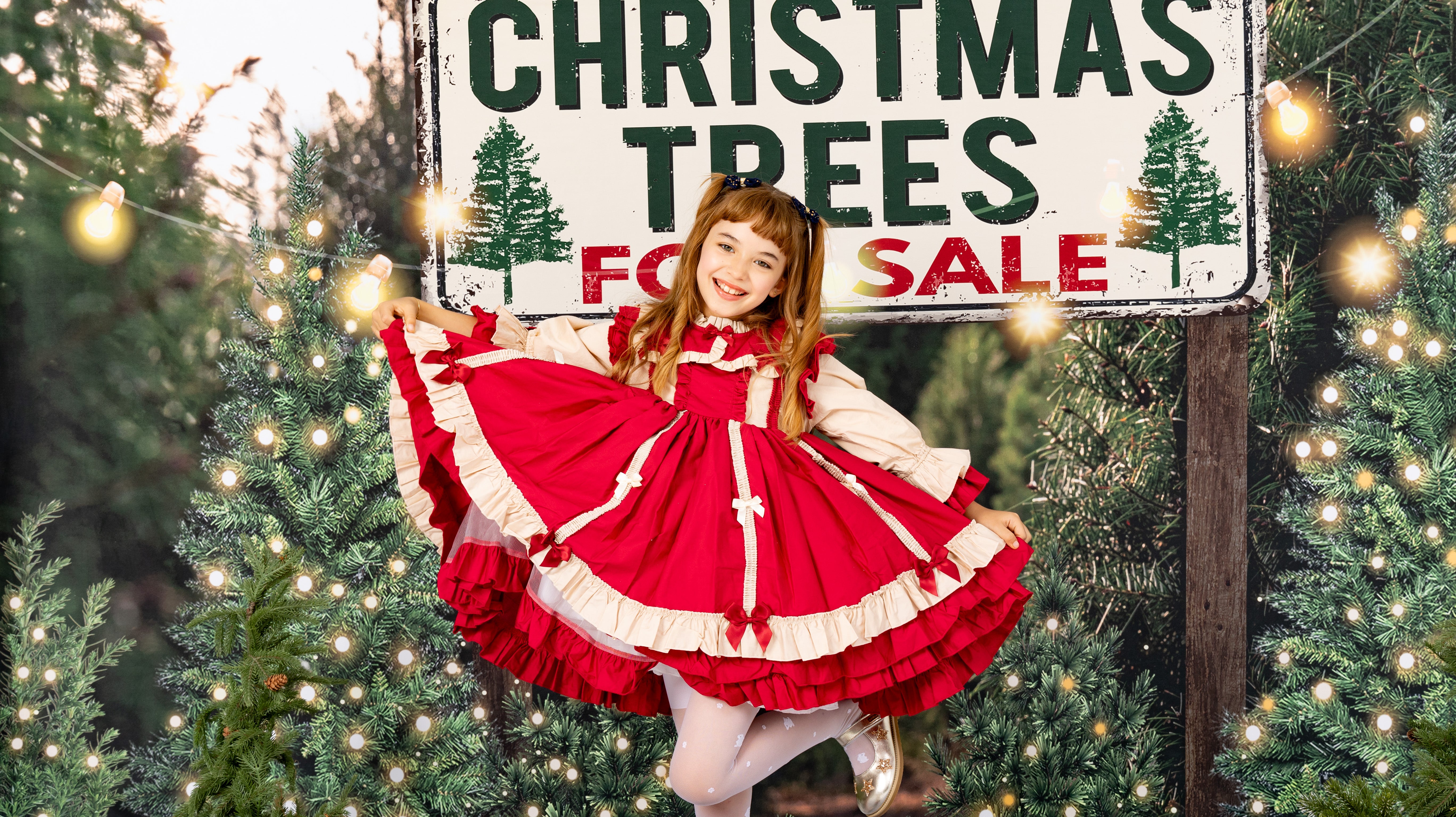 Kate Christmas Tree for Sale Winter Room Set(8ftx8ft&10ftx8ft&8ftx10ft) - Kate Backdrop AU