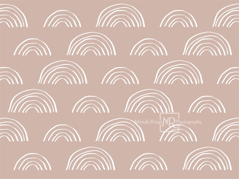 Kate Neutral Boho Rainbow Backdrop Designed by Mandy Ringe Photography - Kate Backdrop AU