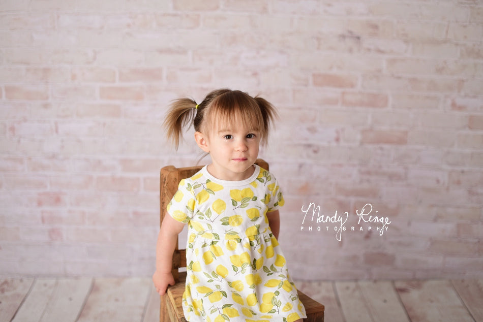 Kate Light and Creamy Backdrop Farmhouse Brick Designed by Mandy Ringe Photography - Kate Backdrop AU