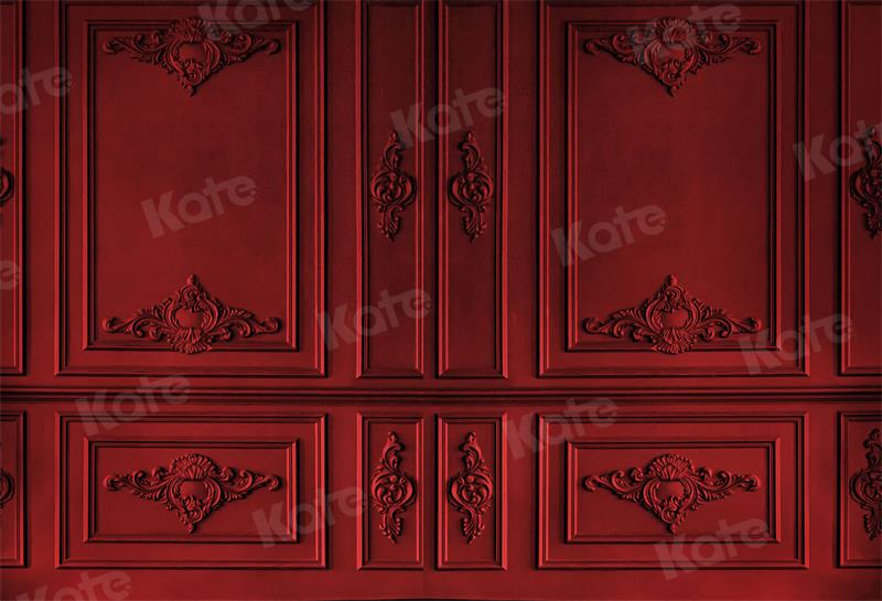 Kate Retro Vintage Dark Red Wall Backdrop for Photography