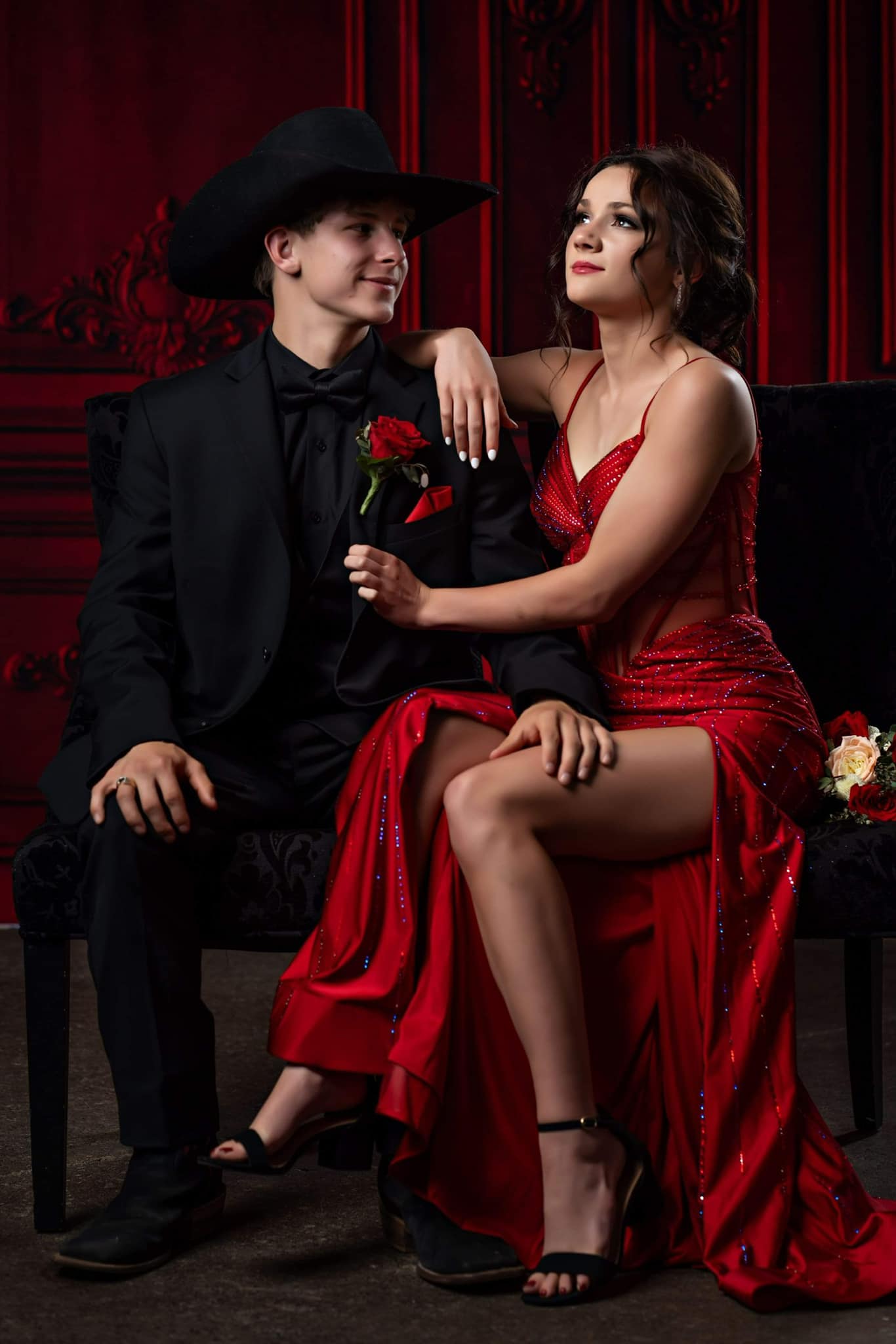 Kate Retro Vintage Dark Red Wall Backdrop for Photography - Kate Backdrop AU