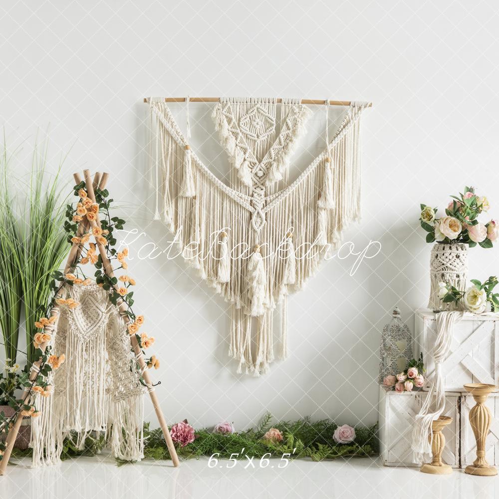 Kate Boho Tapestry Backdrop Mother's Day Spring Designed by Emetselch