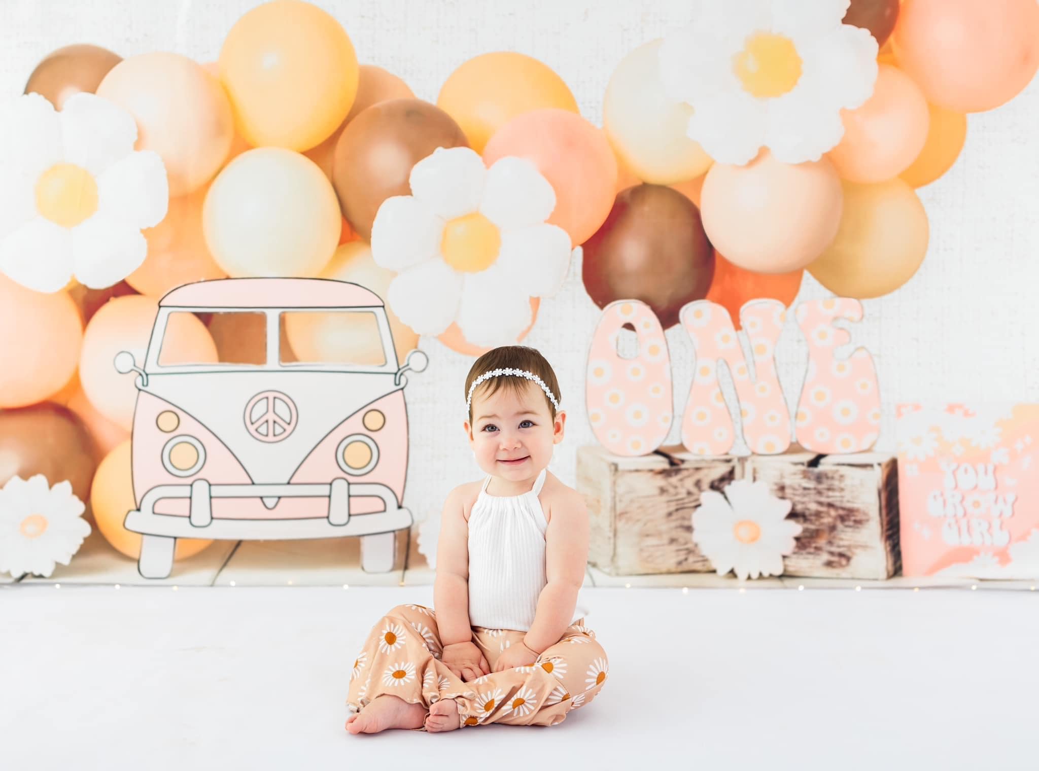 Kate Peace Balloon Backdrop 1st Birthday Designed by Ashley Paul - Kate Backdrop AU