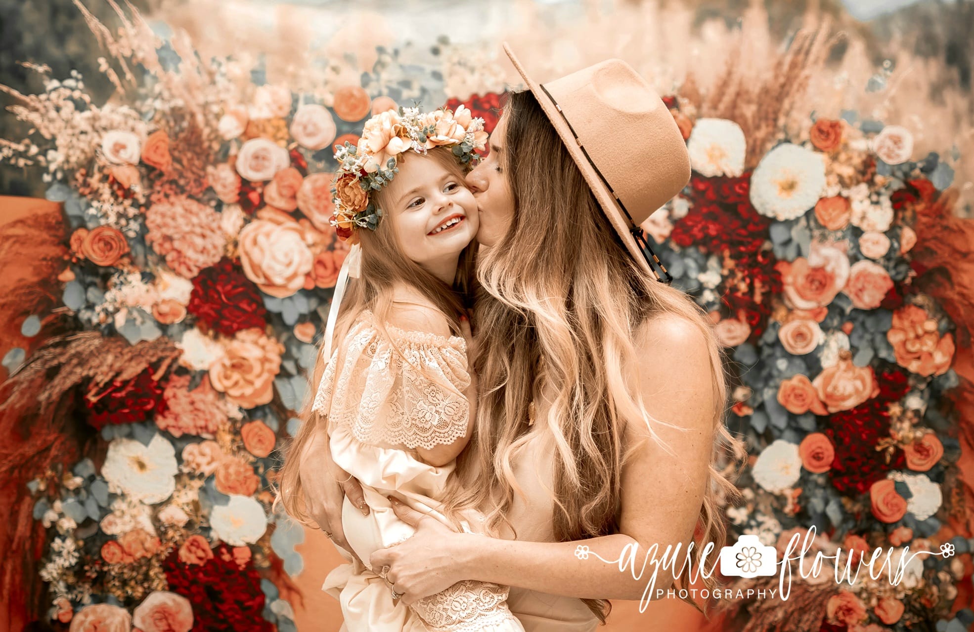 Kate Painted Boho Free Spirit Backdrop Outside Floral Designed by Mini MakeBelieve - Kate Backdrop AU