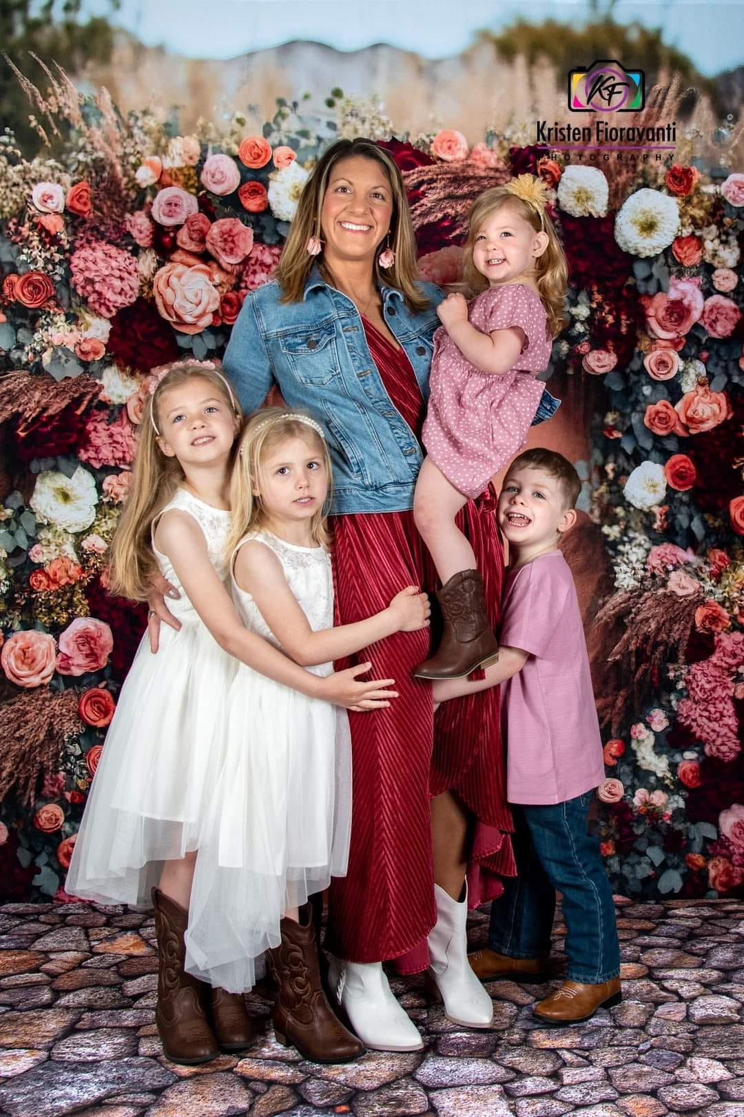 Kate Painted Boho Free Spirit Backdrop Outside Floral Designed by Mini MakeBelieve