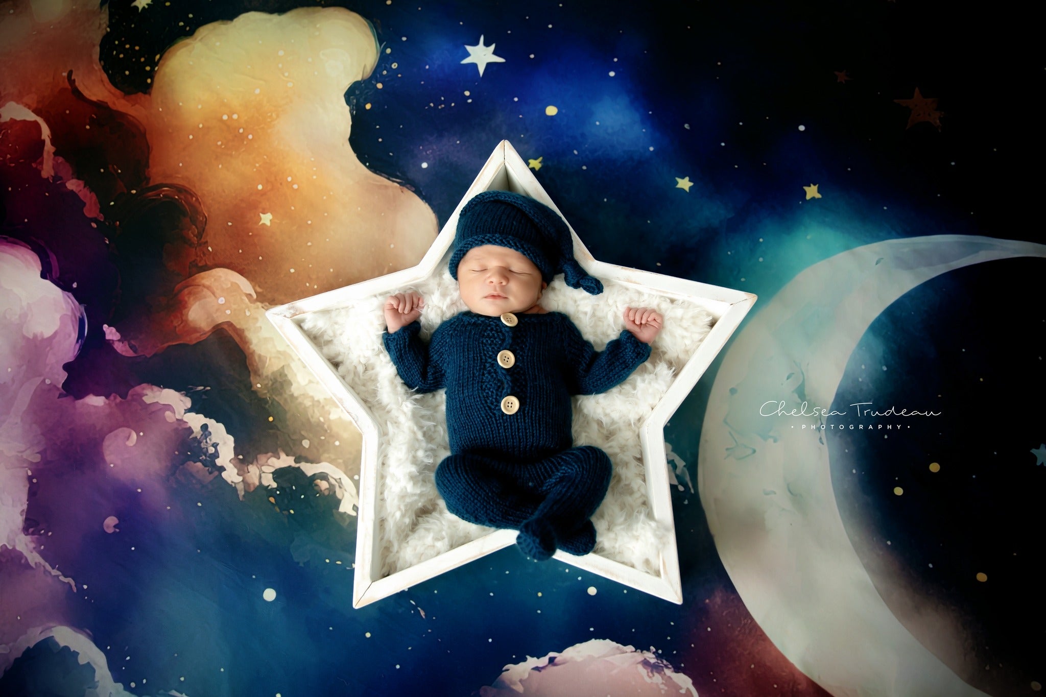 Kate Starry Night Serenade Backdrop Moon Designed by Patty Robertss - Kate Backdrop AU
