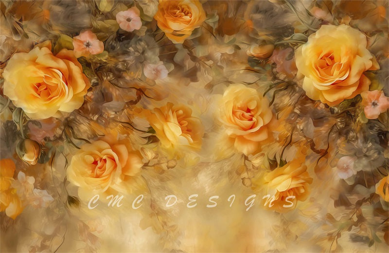 Lightning Deals-#2 Kate Warm Painted Blooms Backdrop Designed by Candice Compton