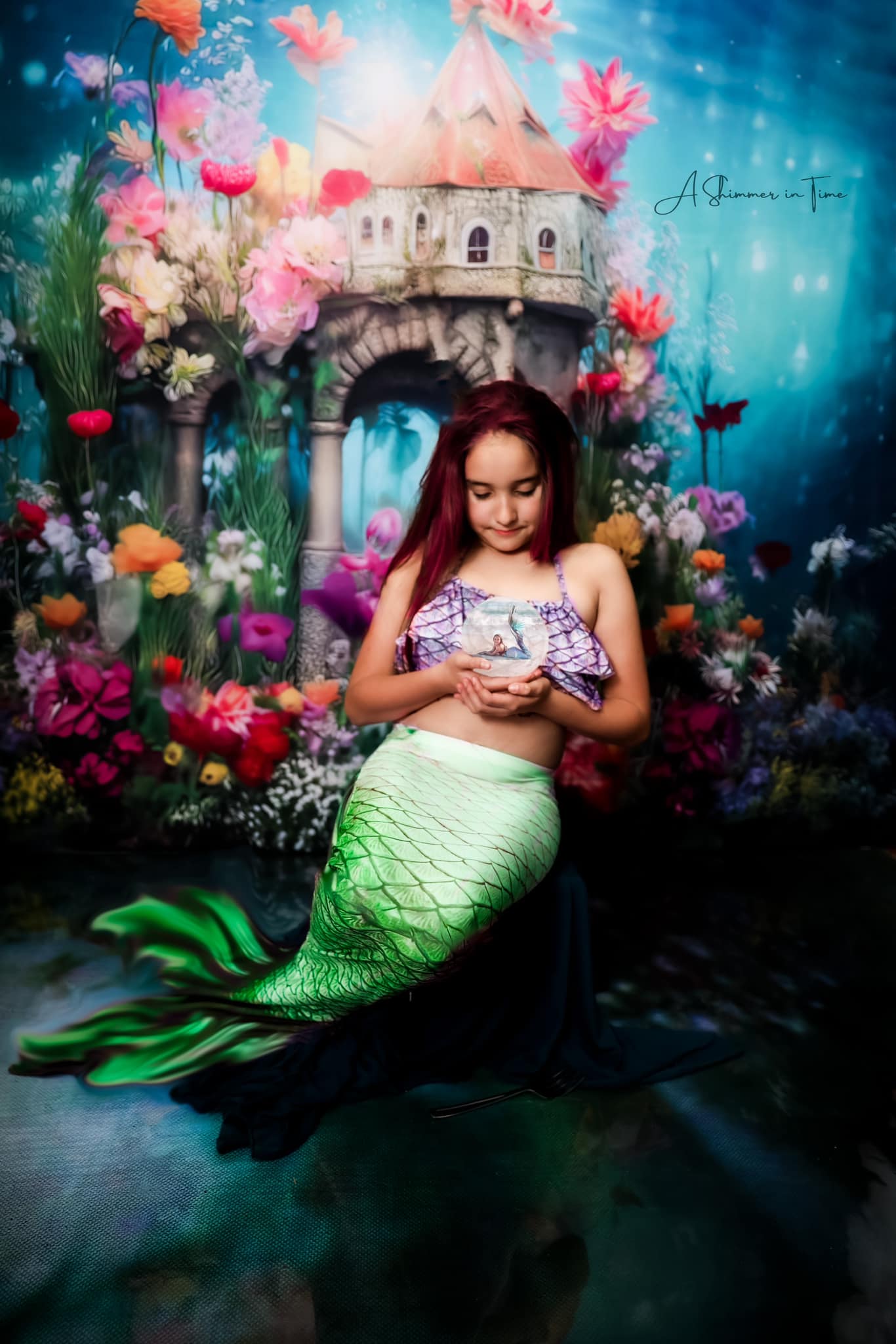 Kate Underwater Majestic Mermaid Castle Backdrop Designed by Mini MakeBelieve - Kate Backdrop AU