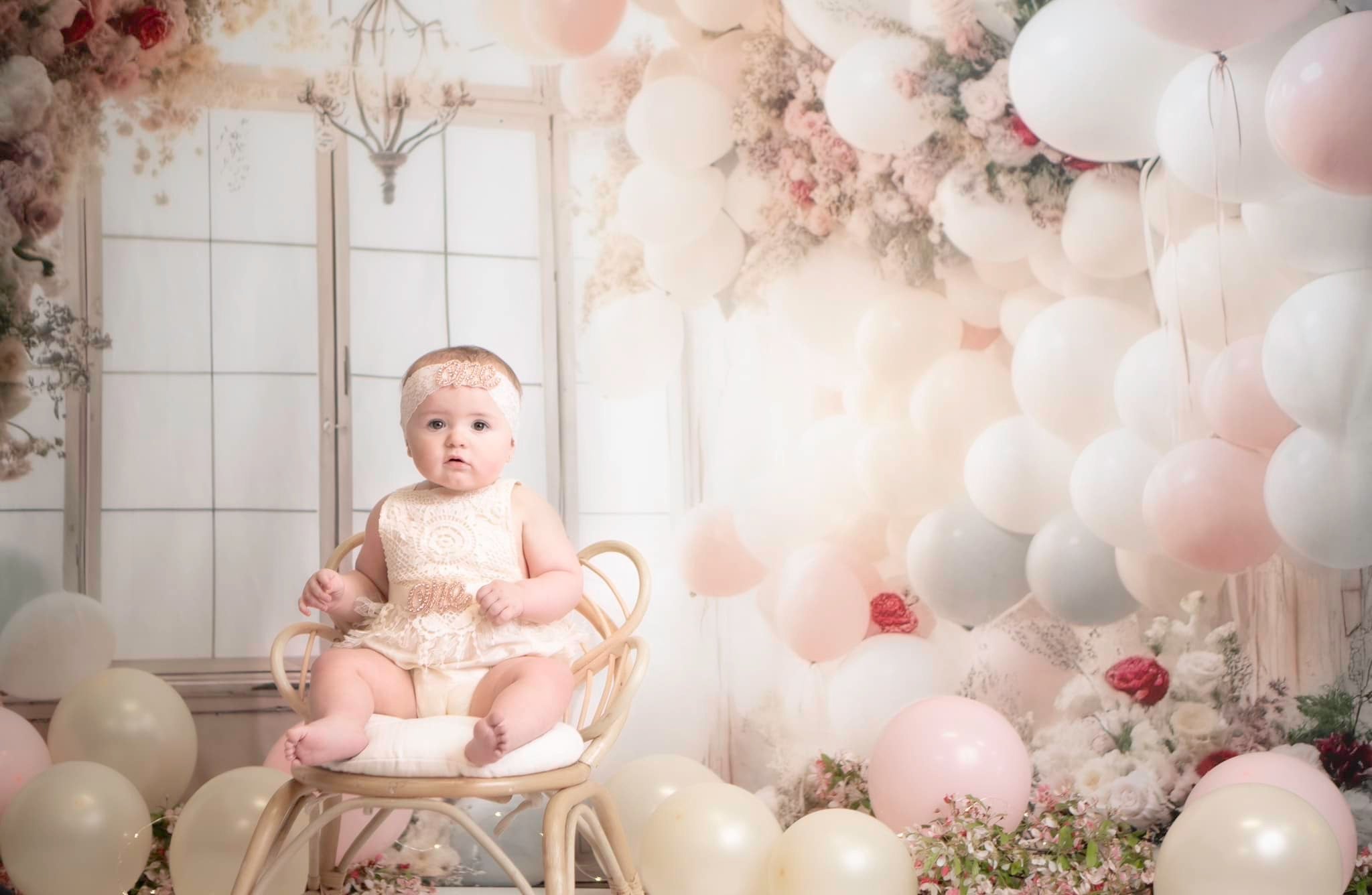 Kate Spring Distressed Light Party Backdrop Room Wedding Birthday Designed by Mini MakeBelieve - Kate Backdrop AU