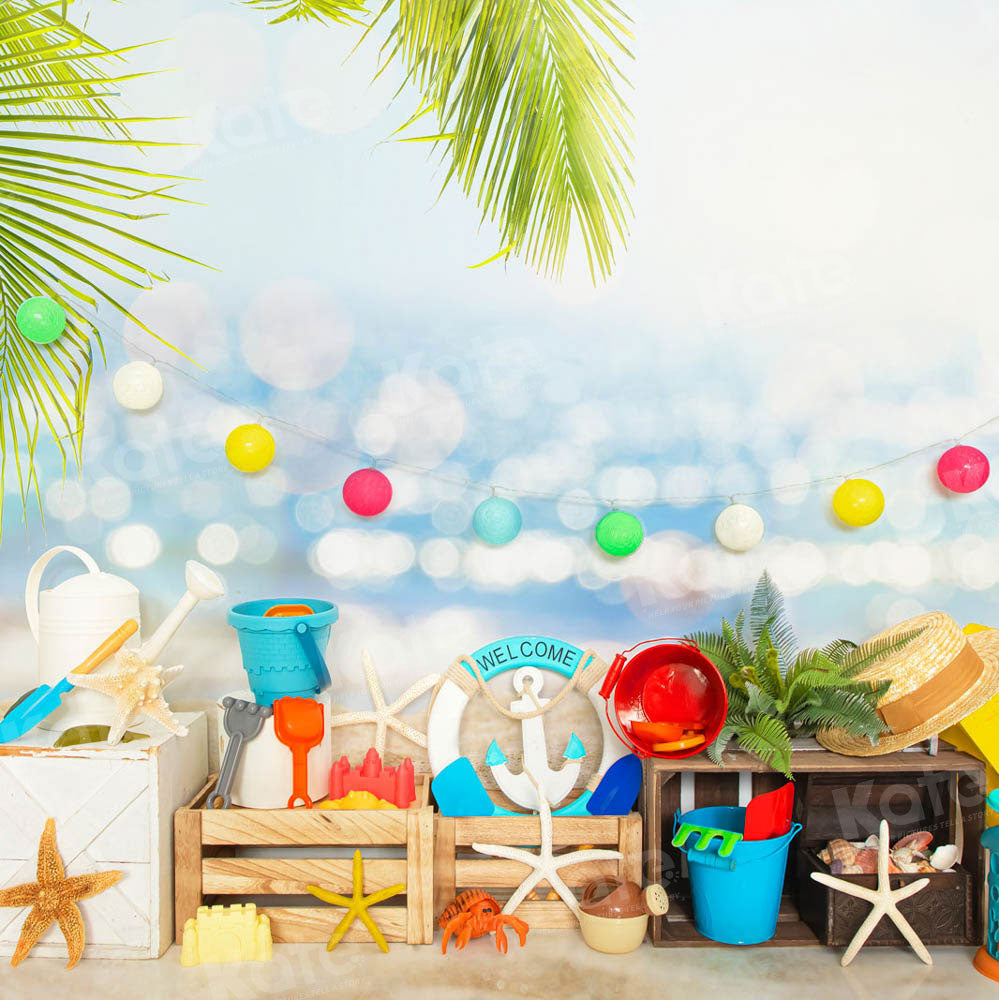 Kate Beach Summer Backdrop Bokeh for Photography - Kate Backdrop AU