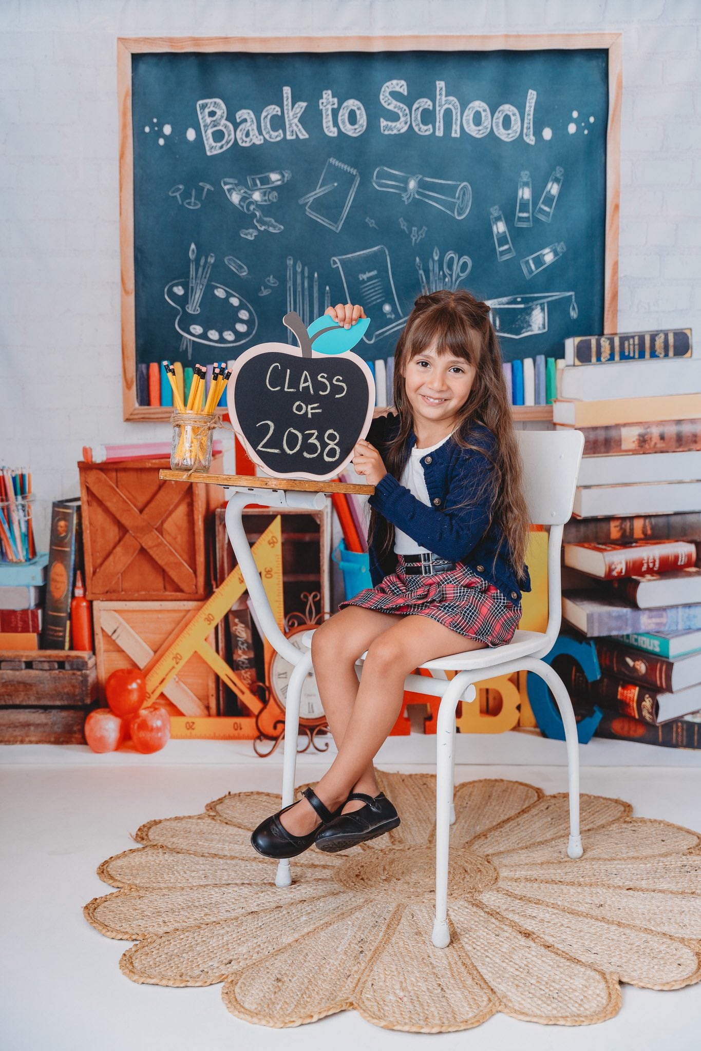 Kate Back to School Backdrop Chalkboard Classroom for Photography - Kate Backdrop AU