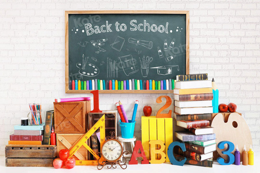 Kate Back to School Backdrop Blackboard Classroom for Photography - Kate Backdrop AU