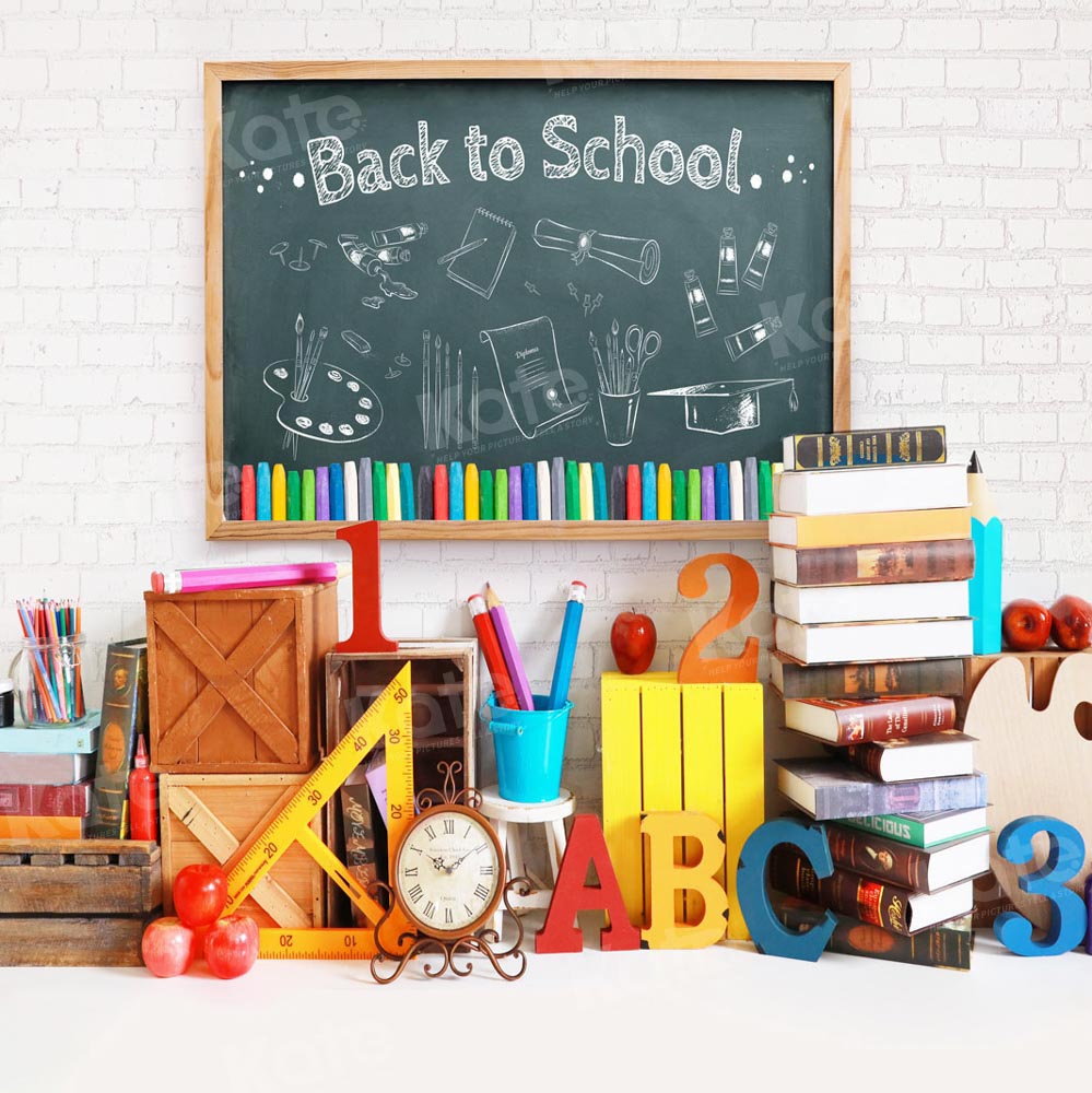 Kate Back to School Backdrop Blackboard Classroom for Photography - Kate Backdrop AU