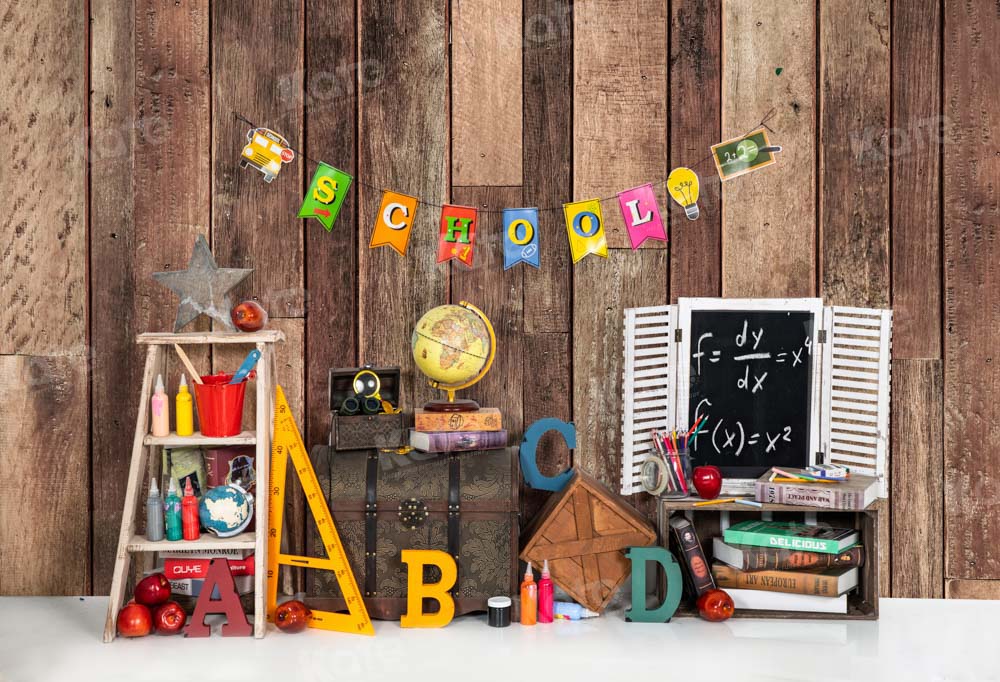 Kate Wood Back to School Backdrop Designed by Emetselch - Kate Backdrop AU