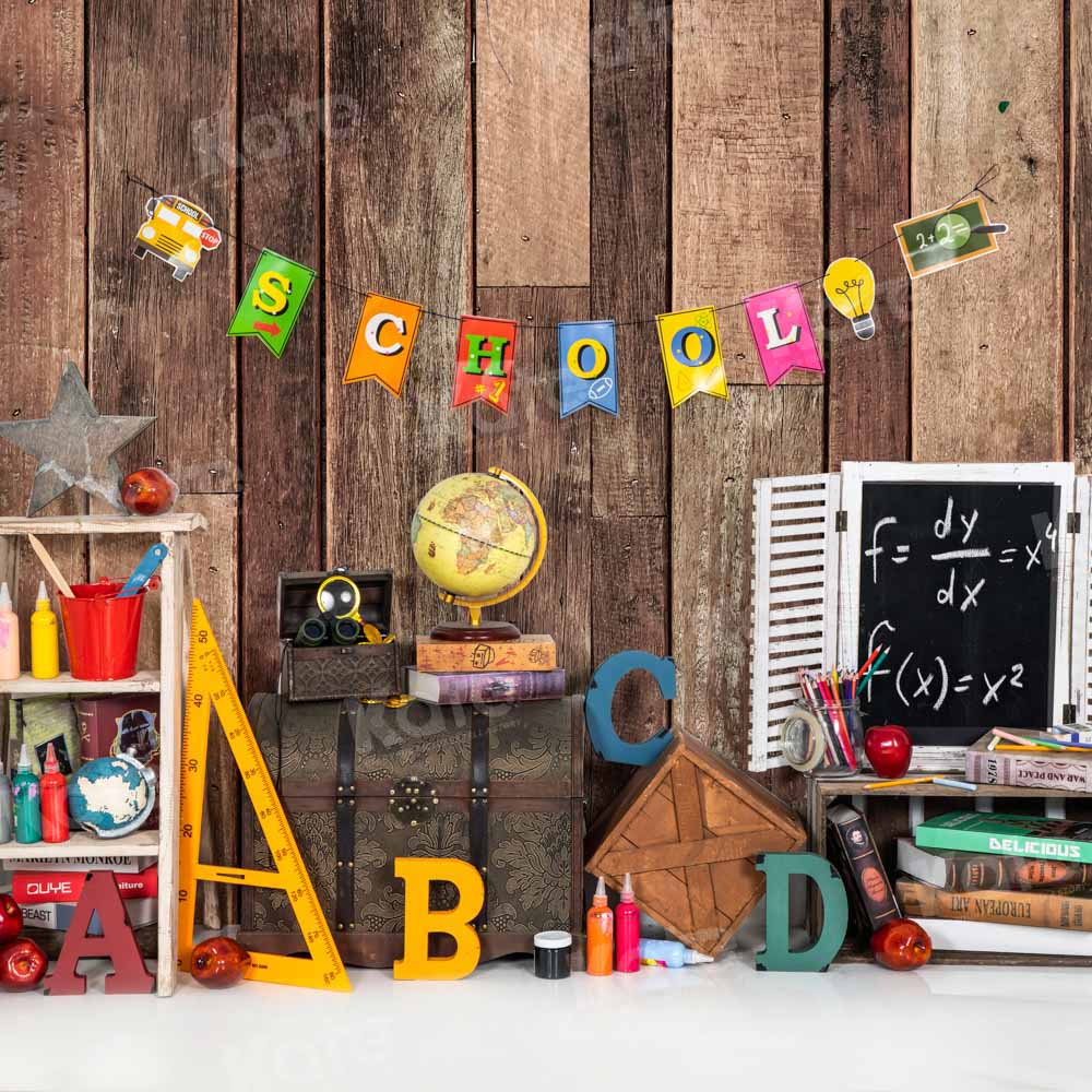 Kate Wood Back to School Backdrop Designed by Emetselch - Kate Backdrop AU