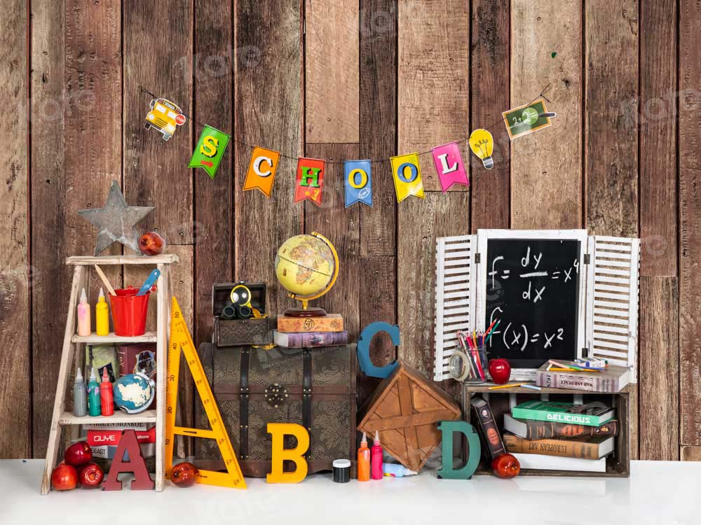 Kate Wood Back to School Backdrop Designed by Emetselch - Kate Backdrop AU