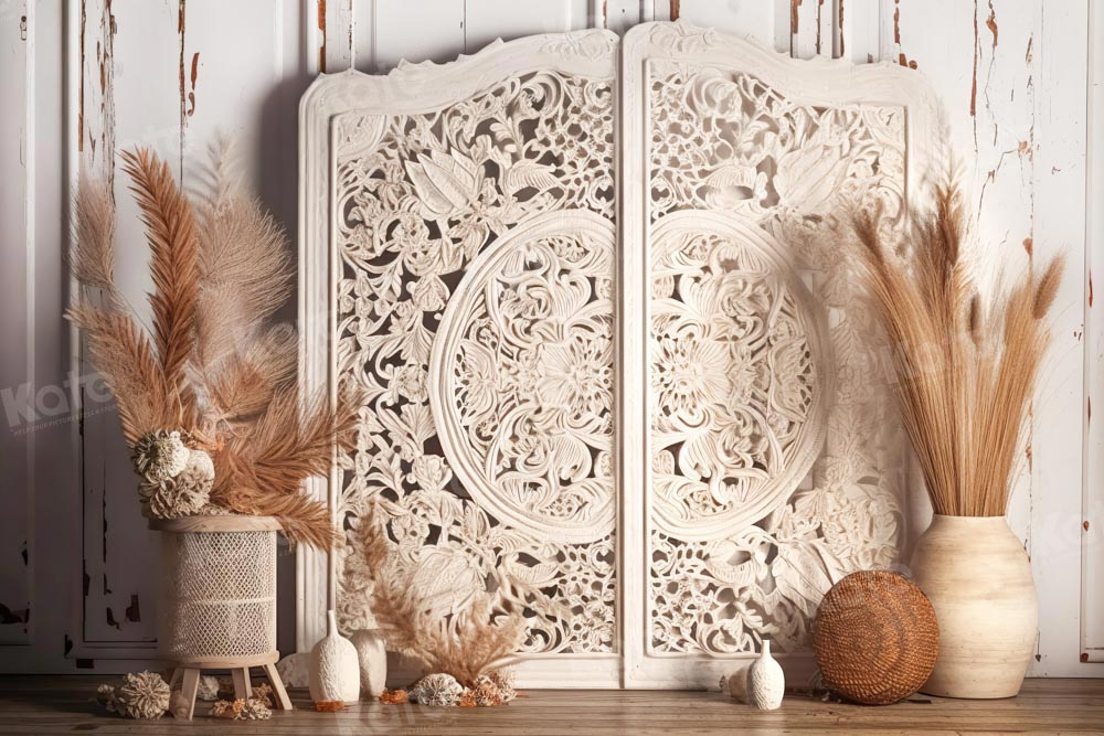 Kate Boho Backdrop Sunshine Carved Screen Designed by Chain Photography